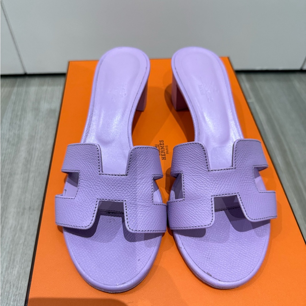 Hermes Purple Sandals Sleek Minimalist Design